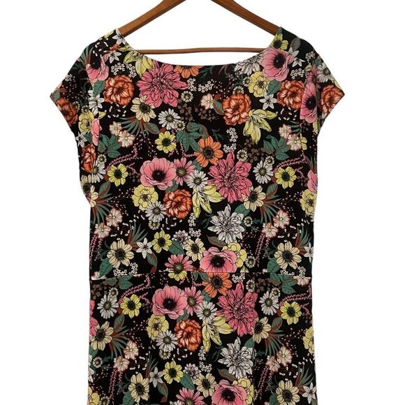 NWT! AFRM Lizette in noir garden floral short sleeve maxi dress - Picture 9 of 12